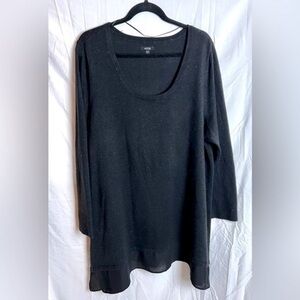 Apt 9 Sweater with Subtle Sparkle and Sheer Trim 2X